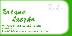 roland latzko business card